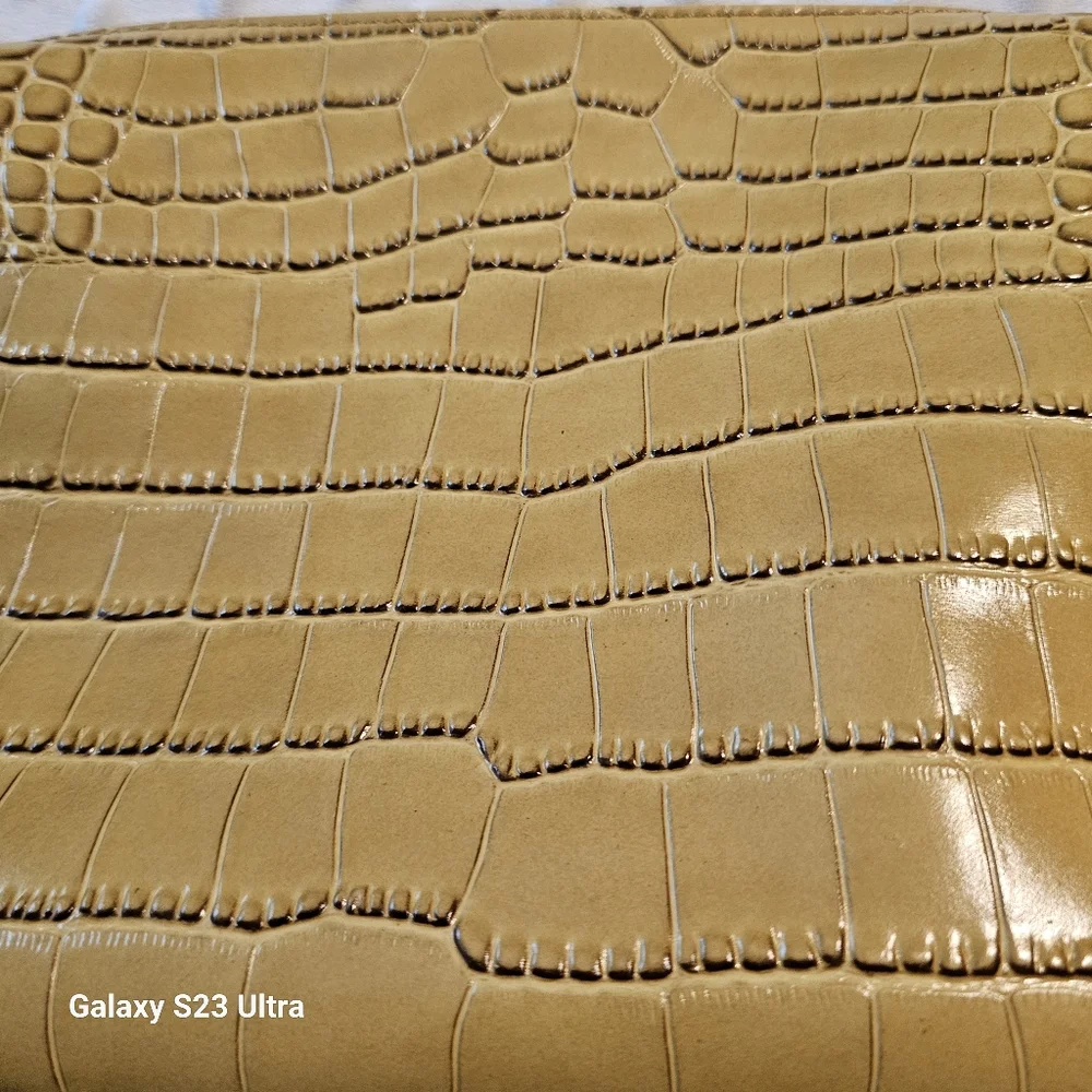 STAUD Shirley Clear Purse with Inner Clutch Faux Crocodile Print - Picture 8 of 12